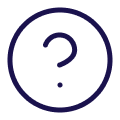 question mark in a circle icon