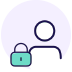 icon of profile with lock