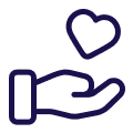 A dedicated point of contact icon