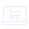 laptop with shopping cart icon