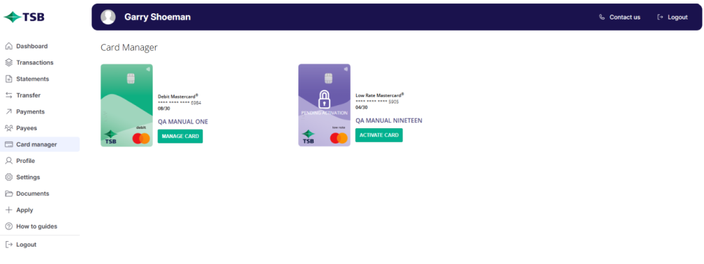 TSB card manager