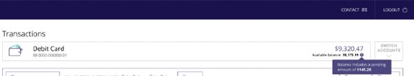 Transactions TSB website