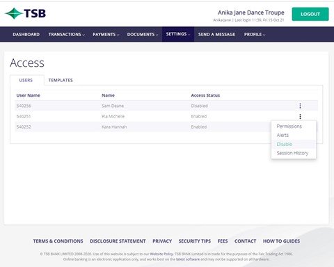 Access TSB website