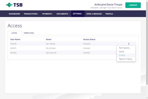 Access TSB website
