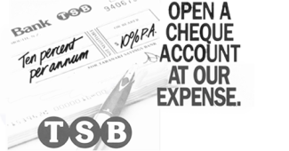 TSB Bank's historic cheque accounts advertisement