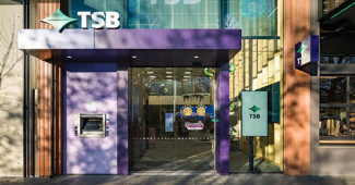 TSB Bank rebrand – modern branch exterior reflecting nationwide identity and heritage