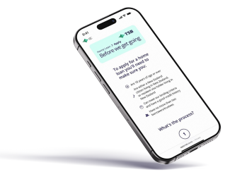 TSB home loan application on an iphone