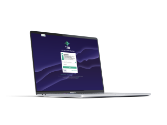 TSB Online Banking log in screen on MacBook Pro