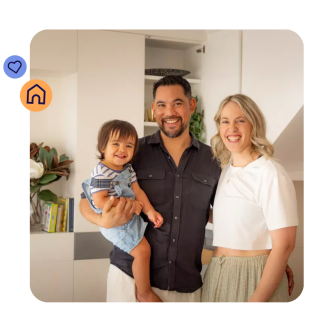 First home buyers in their new home with a TSB home loan