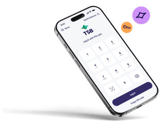 PIN and face ID for TSB mobile app log in