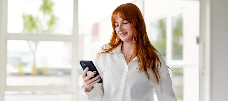 Business woman on the phone