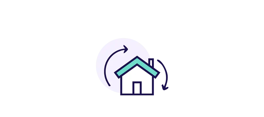 revolving home loan structure icon