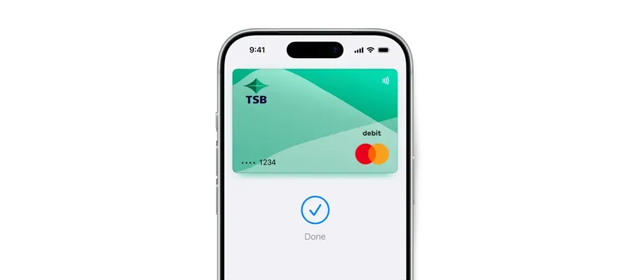 Apple Pay and TSB set up on mobile