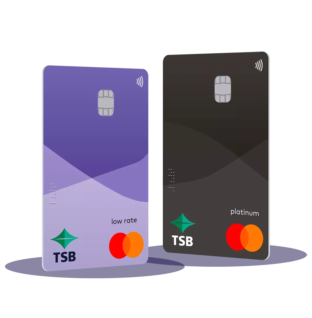 TSB Mastercard Low Rate and Platinum on a spotlight