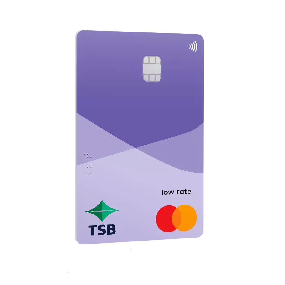 TSB Mastercard credit card used for everyday payments and purchases