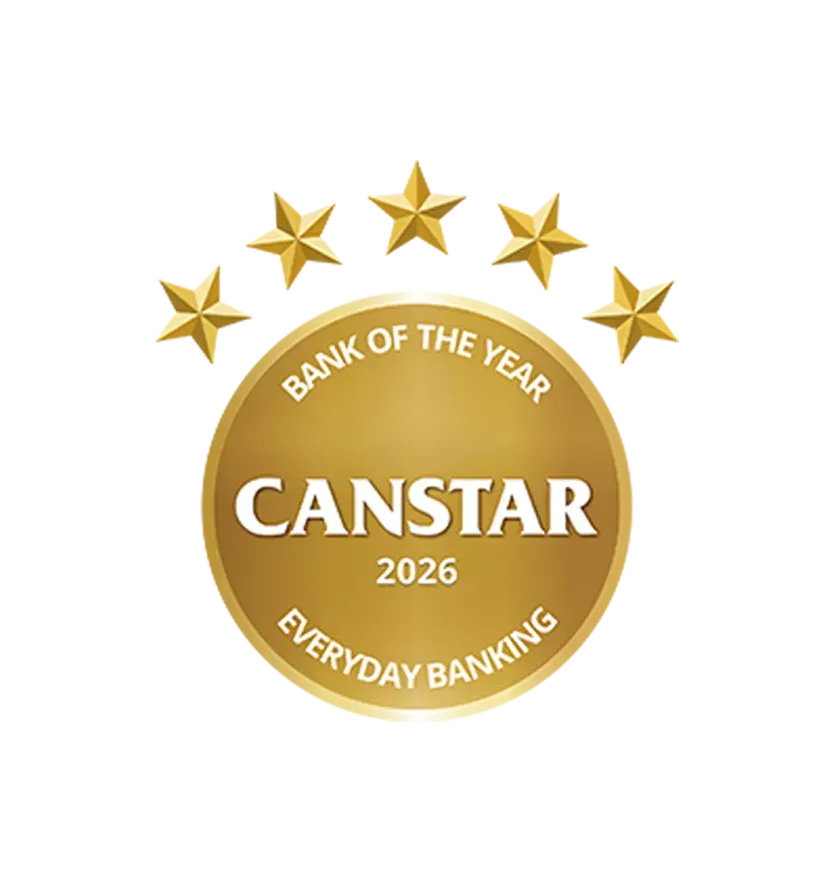 Canstar 2026 Bank of the Year award for Everyday Banking.