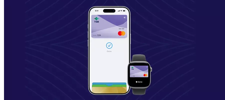 TSB debit credit card Apple Pay